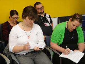 IMAGE: Back row, left to right: Jennifer Rowallan (Desiree’s support person), Joel Wilson, Front row, left to right: Desiree Johnston, Bonnie Millen.