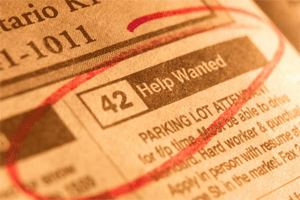 IMAGE: Job advertisement with a red circle around it